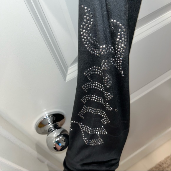 JUICY COUTURE Sleepwear Velour pijama 2 Set Black Size M spell out silver - Picture 7 of 11